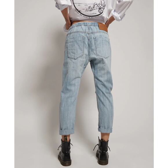 One Teaspoon Shabbies Drawstring Boyfriend Jeans Hustler Distressed Baggy Large - Picture 4 of 15